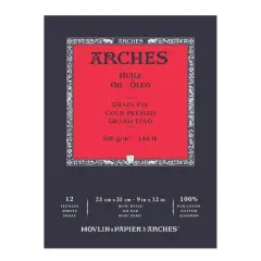 Arches Oil Paper 140 lb. 12 Sheet Tape-Bound Pad 9x12"