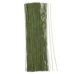 300 Pieces Green 18 Gauge Floral Wire Stems for DIY Crafts, Artificial Flower Arrangements (16 In)
