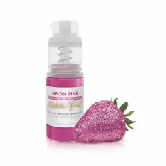 Bakell - Neon Pink Tinker Dust Edible Glitter (4g, 1x Spray Pump) for Food, Desserts, and Beverages!
