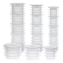 45 Pack Press In Medicine Bottle Adapter for Syringe, 3 Sized Medical Dosing Adaptor for Oral Dispensers, Liquid Medication