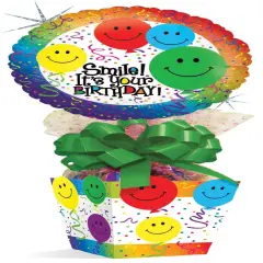 Pack/6: Smiley Balloons Sweet Treat Boxes - 4 x 4 x 4-1/2"