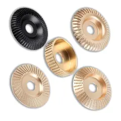 Angle Grinder Wood Carving Disc Set 5 Pack for 4" or 4 1/2" Angle Grinder, Angle Grinder Attachments, Wood Working Tools and Accessories, Stump Grinder Disc for Wood Cutting