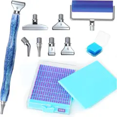 Diamond Painting Accessories Tools, Diamond Painting Pen Metal Thread Screw in/Out Tips, Bead Sorting Trays, Wheel Roller Tool, Ergonomic Diamond Art Drill Pen for Adults or Kids 5D DIY