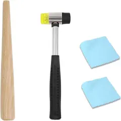 Jewelers Rubber Hammer Mallet with Wood Ring Mandrel Sizer Sizing Adjuster Ring Shaper Repair Tools Jewelry Making Kit