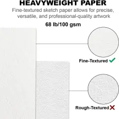 9" x 12" Sketch Book, Top Spiral Bound Sketch Pad, 1 Pack 100 Sheets 68lb/100gsm, Acid Free Art Sketchbook Artistic Drawing Painting Writing Paper for Kids Adults Beginners Artists