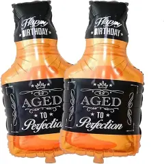 Whisky Bottle Foil Balloons Aluminum Balloon Whiskey Bottle Shape Mylar Foil Balloon for Beer Party and Birthday Party Decoration