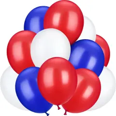 100 Pcs Red White Blue Latex Balloons 15.7 Inch Colorful Round Balloons for 4th of July Decorations Independence Day Patriotic Wedding Birthday Party Decoration
