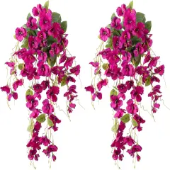 Fake Hibiscus Artificial Hanging Flowers Plants for Outdoors Spring Decoration