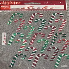 Sticko Candy Canes Metallic Foil Stickers