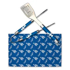 MLB 3-Piece BBQ Utensil Set 17.25 6 11 x 18 Inches Los angeles dodgers