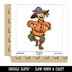 Water Bottle Sticker Set Silly Dancing Scarecrow Man Cute Waterproof Vinyl Stickers Pack Decal, Skateboard, Laptop, Car, Window, Bumper - 5 Pack