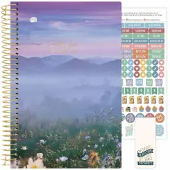 bloom daily planners 2025-26 Academic Planner, Soft Cover, 5.5" x 8.25", Mystical Mountains
