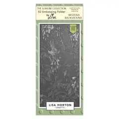 Lisa Horton Crafts DL Embossing Folder-Wisteria Background