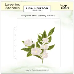 Lisa Horton Crafts Layering Stencils And Die-Magnolia Stem