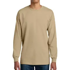 American Apparel Long Sleeve Men's T-Shirt, Heavyweight Cotton Arts and Crafts Crewneck MixColor Tee Sand