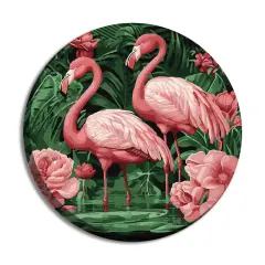 Painting by Numbers kit Flamingos in flowers KHO-R1005