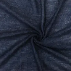 Dusty Navy Solid Stretch Poly-Wool Jersey Knit Fabric By the Yard