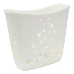 Hutzler Sponge Station Sink Caddy - Kitchen Sink Sponge Holder with Suction Cup White