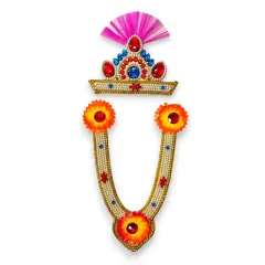 Jewelry Set for Janmashtami Ganesh Chaturthi Celebration Ganesha/krishna Leela Accessories Makhan Chor Kanha Jewelry Set - Mukut Necklace