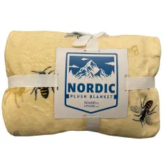Bumblebees Plush Throw Blanket