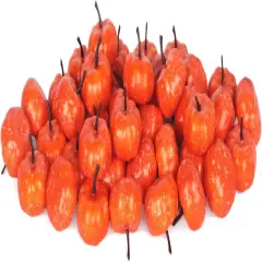 40 Pcs Mini Artificial Orange Pumpkins for Table