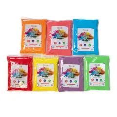 Kulture Khazana: Holi Color Powder - 1lb Bags, 7 Pack - All Natural, Washable, Biodegradable, Non-Toxic, Festival of Colors, Fun Run, Parties, Outdoor