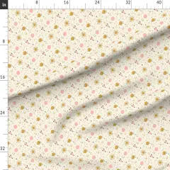 Various Fabrics by the Yard or Fat Quarter Boho Celestial Baby Nursery Pastel Whimsical Cute Toddler Kid Pink Gold Beige Custom Printed Fabric by Spoonflower