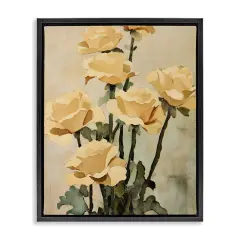 Stupell Industries Vintage Roses Bundle Floating Frame Design by Franklyn Gregory