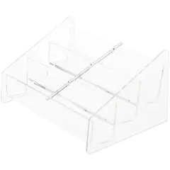 Plymor Clear Acrylic 6-Pocket Business Card Holder & Display (Horizontal), 4" H x 8" W x 5.25" D