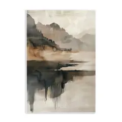 Stupell Industries Layered Opaque Mountain Reflection Wall Plaque Design by LSR Creative Studio