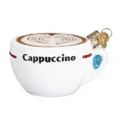 Old World Christmas 3.0 Inch Cappuccino Christmas Tree Ornament , Ornament Espresso Off-white