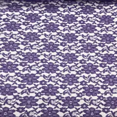 1 Yard Purple Rachelle Lace Fabric Sheer Floral Mesh for Dresses, Crafts & Decorations 58&Prime;-60&Prime; Wide