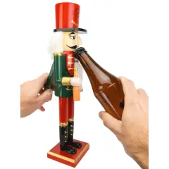 Tree Buddees Beercracker&reg; &ndash; Bottle Opener Nutcracker &ndash; 15 Inch Tall Functional Bottle Opening & Festive Holiday D&eacute;cor &ndash; Funny Gift for Men, Beer Lovers & Holiday Parties