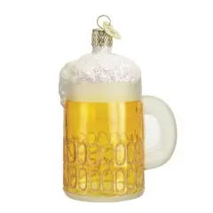 Old World Christmas 3.75 In Mug Of Beer Christmas Tree Ornament , Alcoholic Drink Gold