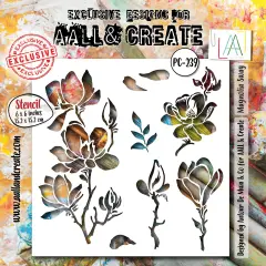 AALL And Create Stencil 6"X6"-Magnolia Sway