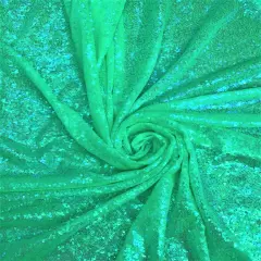 1 Yard Green Iridescent Glitz Sequin Fabric Polyester Shine Material 52/54 Inch Wide