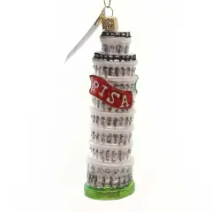Old World Christmas 5.5 Inch Leaning Tower Of Pisa Tree Ornament , Ornament Italy Multicolored