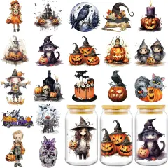 20 Sheets Halloween Rub on Transfer