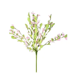 Radiant Elegance: 21-Inch Foam Eva Leaf Bush in Pink and Green-FG539922
