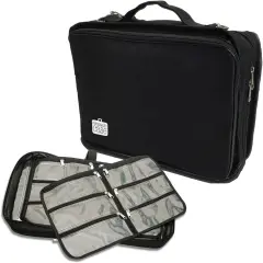 The Beadsmith Crafter&rsquo;s Tote &ndash; Personality Case &ndash; 12 x 10 Inches, Carrying Case with Shoulder Strap, Removable Zippered Pocket Pages, Ideal Storage for Arts & Crafts, Travel, Toiletries and Makeup Visit the The Beadsmith Store