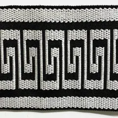 1-3/4" Greek Key Jacquard Woven Ribbon Trim - 6 Continuous Yards - Many Colors! B