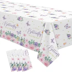 Butterfly Baby Shower Decorations Tablecloth