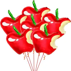 6 Pcs of Apple Foil Red Balloons