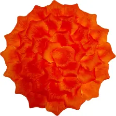 0.45LB Sunset Red Rose Petals for Wedding,2500 Pcs Fake Rose Petals (2.3'')