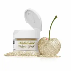 Bakell - Champagne Gold Tinker Dust Dust Edible Glitter (5g, 1x Jar) for Food, Desserts, and Beverages!