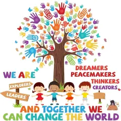 156PCS Classroom Tree Bulletin Board Decorations Set