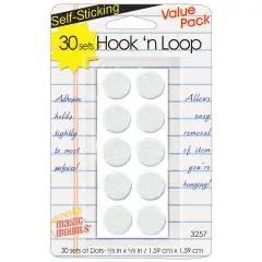 Hook 'n Loop, 5/8" Dots, 30 Sets