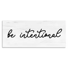 Stupell Industries Be Intentional Inspirational Phrase Canvas Wall Art