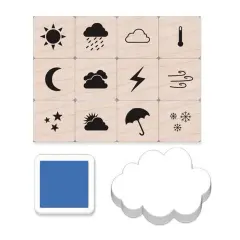 Weather Icons Stamps Mini Tub, Set of 12