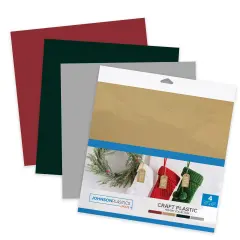 JPPlus Craft Plastic Plastic Craft Sheets for Cricut, Laser Cutter, & Engraver Use- Holiday, 4 Pack